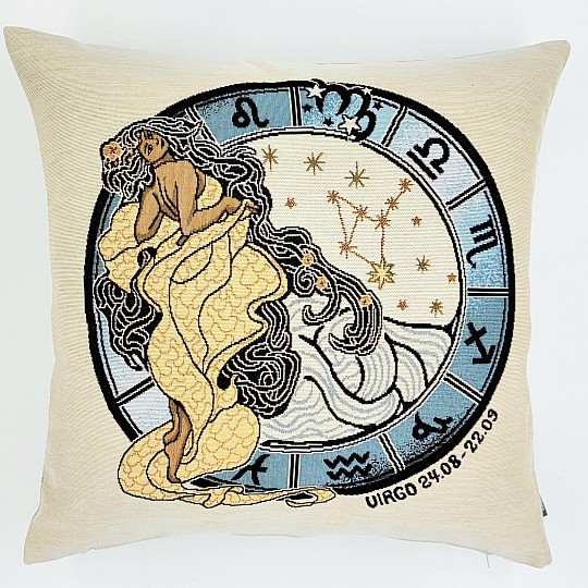 Housse de coussin tapisserie VIERGE