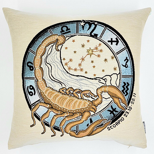 Housse de coussin tapisserie SCORPION