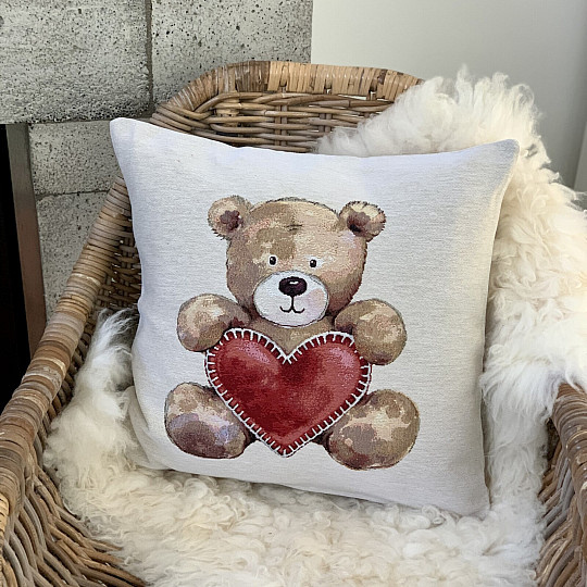 Taie d&#39;oreiller tapisserie OURS EN PELUCHE