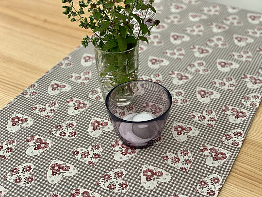 Nappe et châle TOSCANA VALERY 17 COEURS