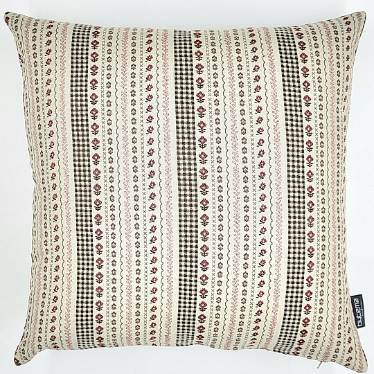 Housse de coussin TOSCANA RIGA STRIPE bordeaux