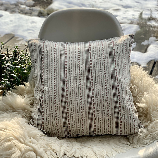 Housse de coussin TOSCANA RIGA STRIPE bordeaux