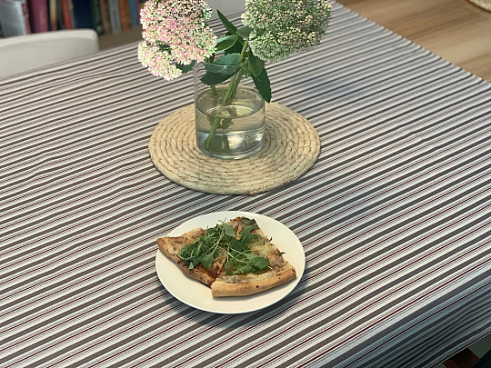 Nappe et écharpe TOSCANA VALERY MULTI STRIPE bordeaux