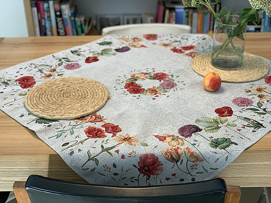 Nappe tapisserie et châle FLEURS DES PRÉS