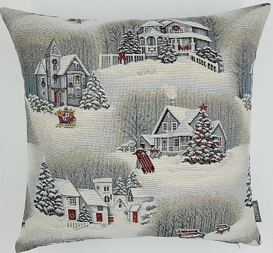Couverture tapisserie de Noël PAYSAGE DE NOËL II