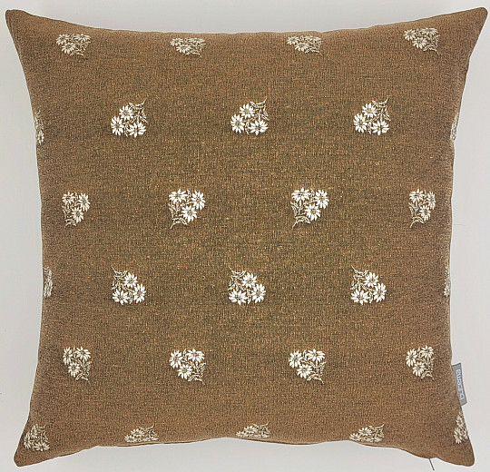 Revêtement décoratif FLEURS ALPINES jacquard MARRON