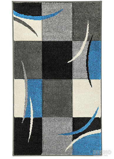 Tapis en pièces PORTLAND bleu-noir