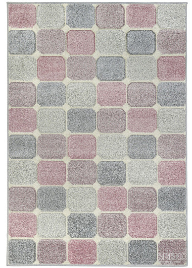 Pièce tapis PORTLAND cubes colorés