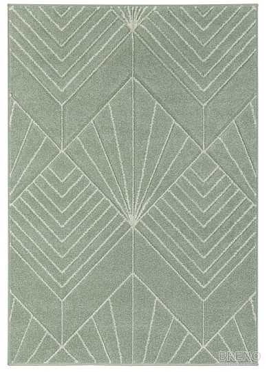 Tapis en pièces PORTLAND blanc vert