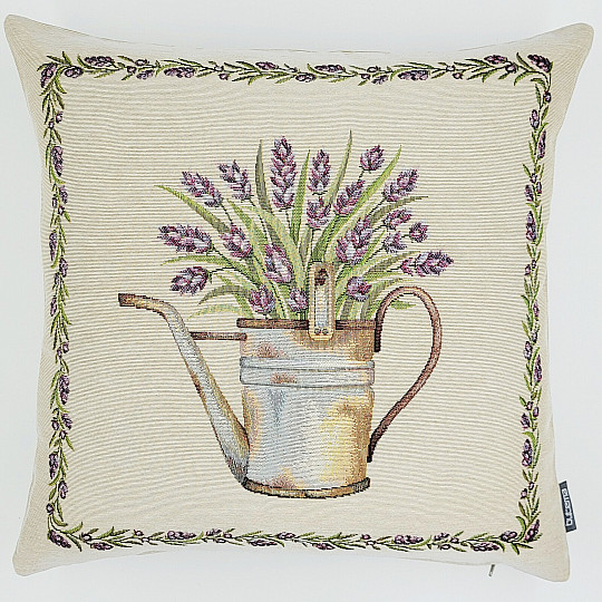 Housse de coussin tapisserie LAVANDE EN POT II