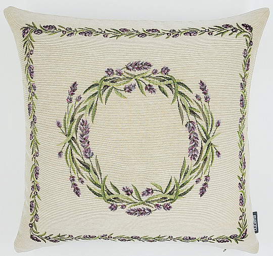 Taie d'oreiller tapisserie COURONNE DE LAVANDE