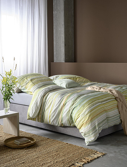 IRISETTE satin de coton luxe MAGIC 30 rayures vert