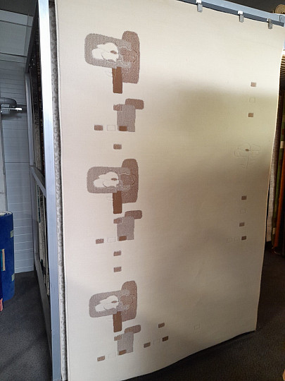 Tapis en laine beige clair