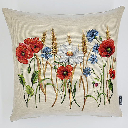 Housse de coussin tapisserie FLEURS DES CHAMPS