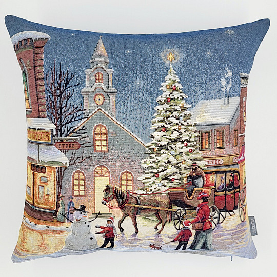 Couverture tapisserie de Noël VILLE DE NOËL