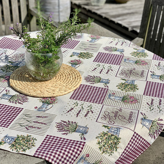 Nappe tapisserie et châle FLEURS DE PROVENCE