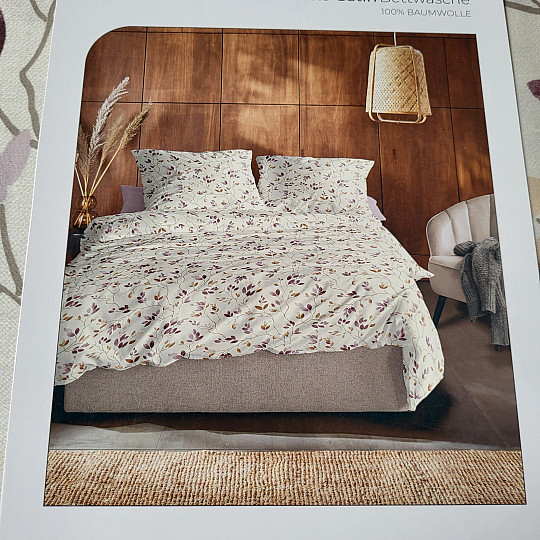 IRISETTE satin de coton luxe WAVE 8565-60 BRANCHES crème