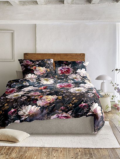 IRISETTE satin de coton de luxe WAVE 8574-90 PIVOINES