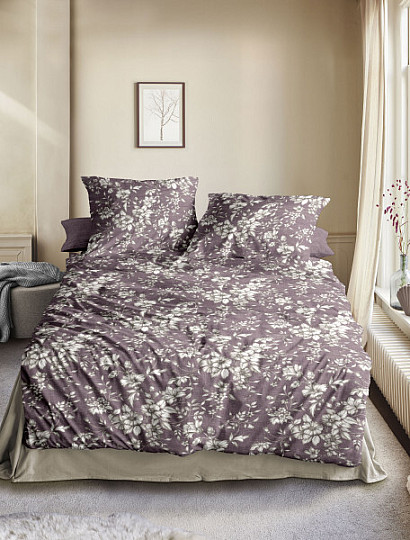 IRISETTE literie de luxe en flanelle ZOBEL 8558-70 bordeaux