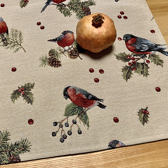 Décor de table de Noël OISEAUX D&#39;HIVER