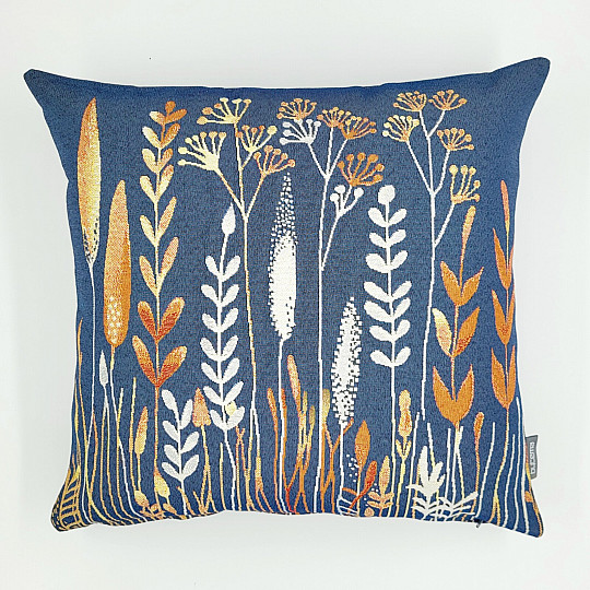 Housse de coussin tapisserie WILD MEADOW bleu
