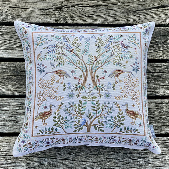 Housse de coussin tapisserie WILLIAM MORRIS beige