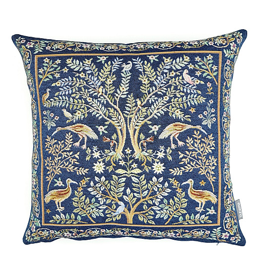 Housse de coussin tapisserie WILLIAM MORRIS bleu