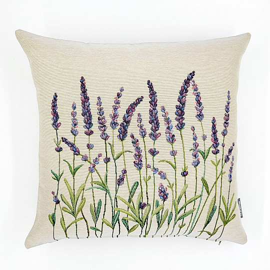 Housse de coussin tapisserie TIGES DE LAVANDE