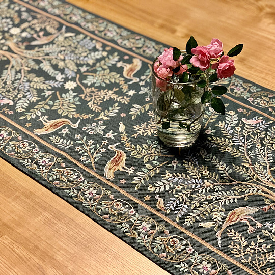 Nappe et foulard tapisserie WILLIAM MORRIS vert