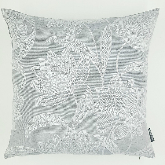 Housse de coussin déco NENUFAR GRIS