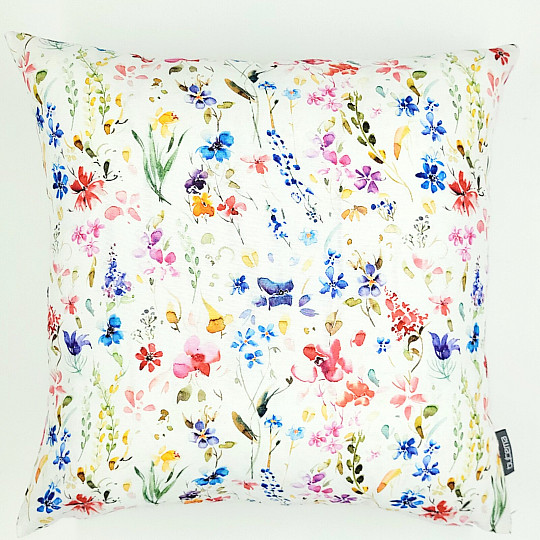 Housse de coussin déco FLEURS DE CALA
