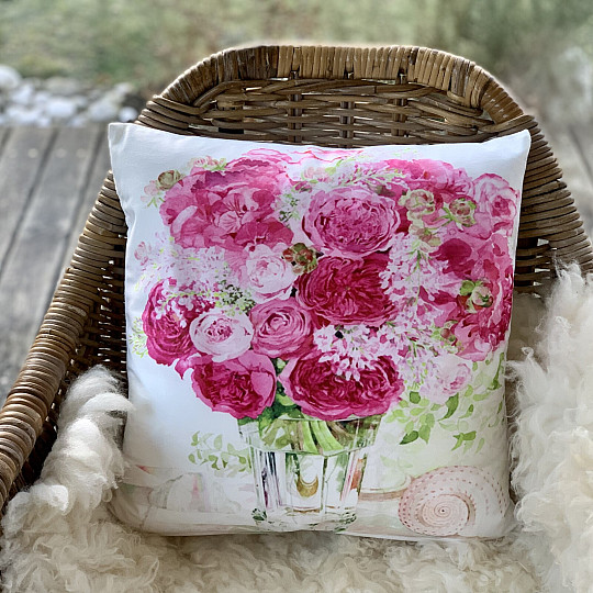 Taie d'oreiller Bouquet de roses