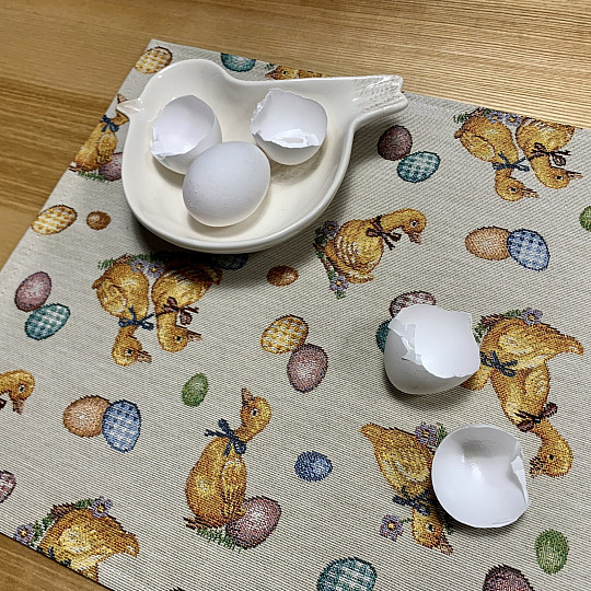 Set de table en tapisserie CANARDS JAUNES