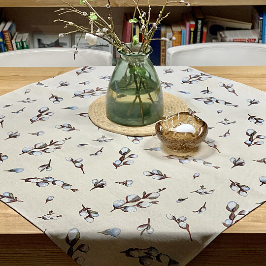 Nappe et écharpe en tapisserie CHATS JÍVA