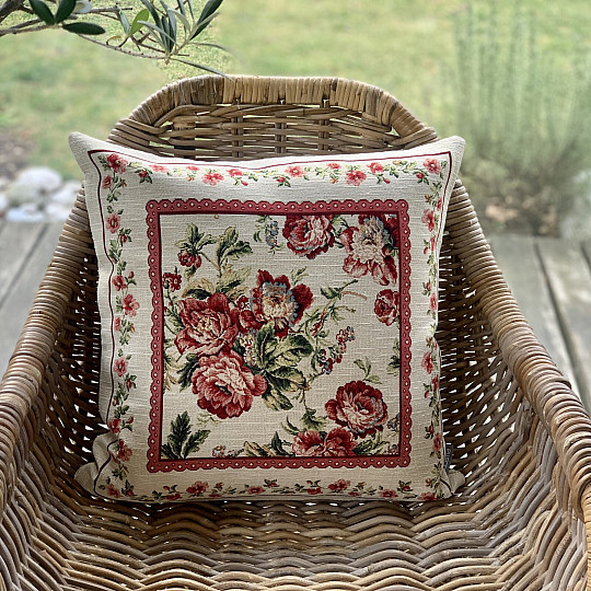 Couverture de tapisserie GRANDE DENTELLE ROSE
