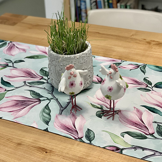 Foulard décoratif MAGNOLIE vert