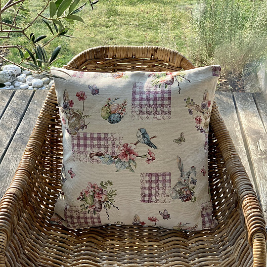 Housse de tapisserie de Pâques LAPIN LILA