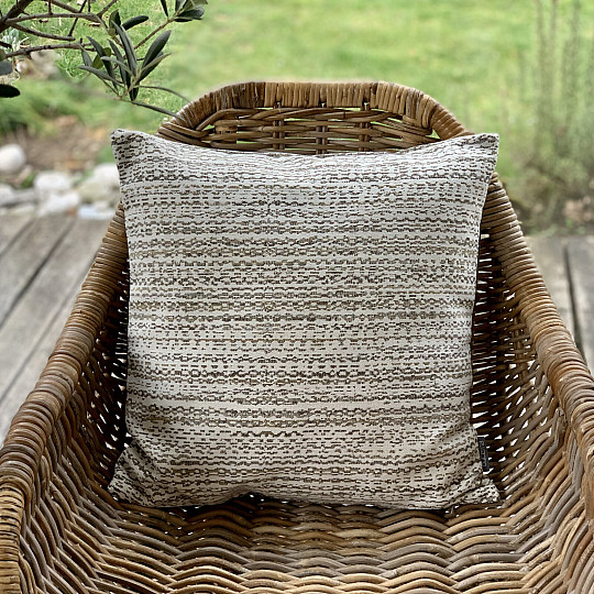 Taie d'oreiller tapisserie GLADIS STRIPE beige