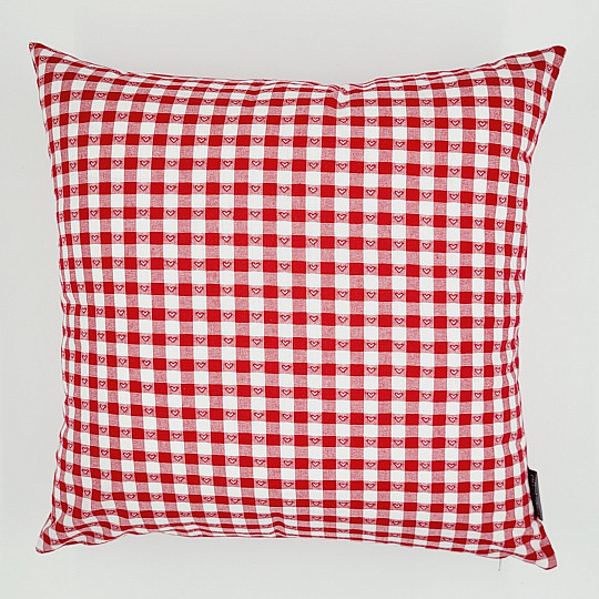 Taie d'oreiller décorative SOFI HEART rouge