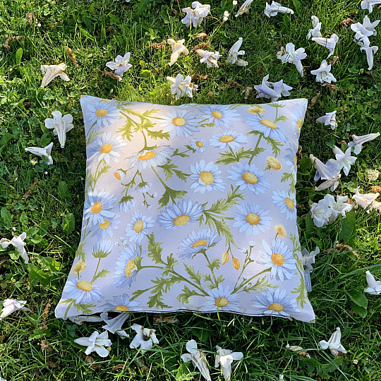 Taie d'oreiller décorative MARGUERITES