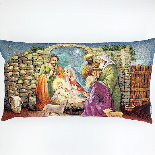 Coussin tapisserie Nativité de Jésus