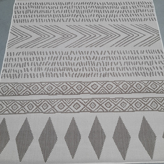 Tapis d'extérieur Duce marron-beige