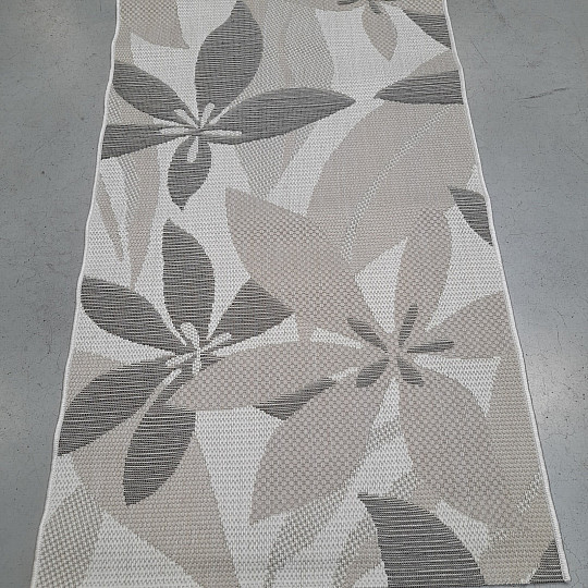 Tapis d'extérieur motif palmier fleuri