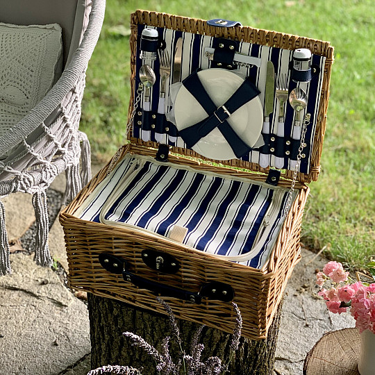 Panier pique-nique GARDEN marron pour 2 personnes