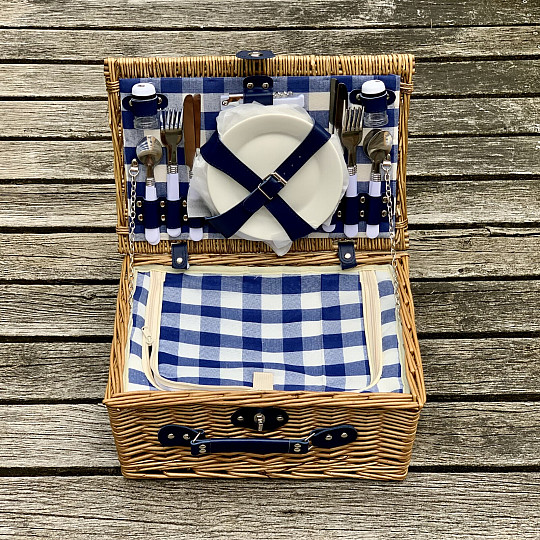 Panier pique-nique GARDEN marron pour 4 personnes