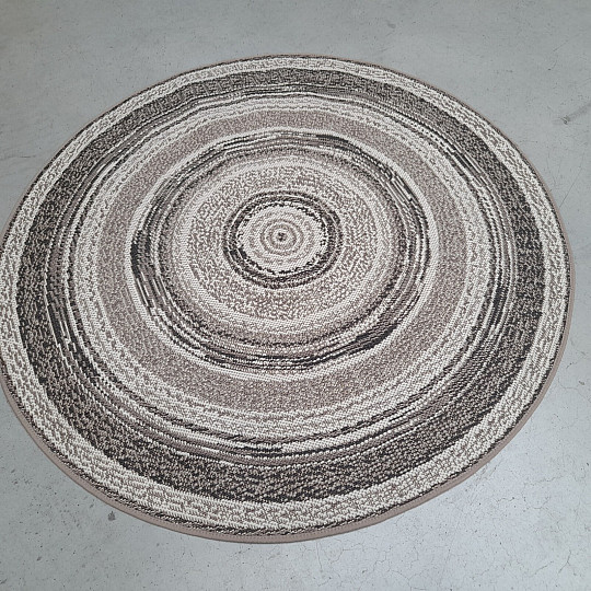 Tapis d'extérieur STAR rosace gris-marron