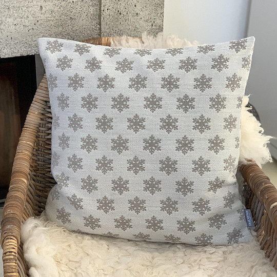 Housse décorative luxueuse FLAKES BEIGE