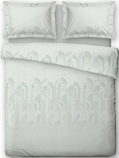 Linge de lit en satin de coton MOSS MOOD