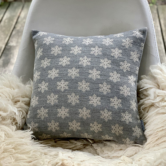 Housse décorative luxueuse FLAKES GREY A