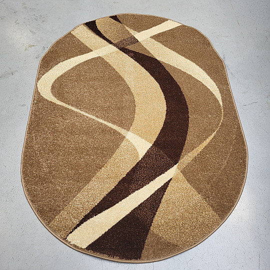 Tapis ovale marron beige
